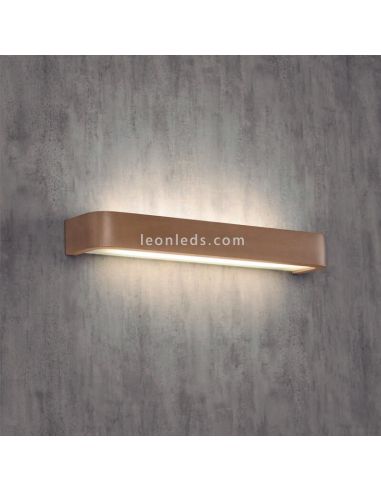 Aplique Nature de madera bidireccional 2xE27 roble Ole¡ By FM Iluminación | Leónleds