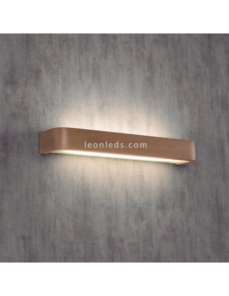 Aplique Nature de madera bidireccional 2xE27 roble Ole¡ By FM Iluminación | Leónleds