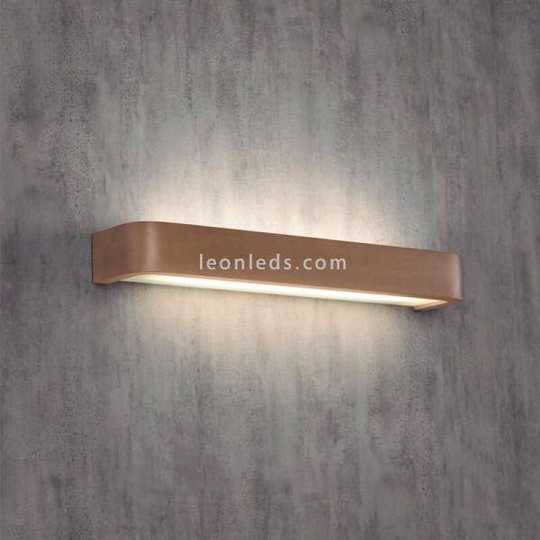Aplique Nature de madera bidireccional 2xE27 roble Ole¡ By FM Iluminación | Leónleds