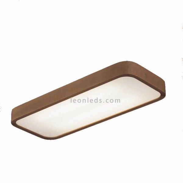 Plafón rectangular Nature de madera y cristal |Olé by Fm