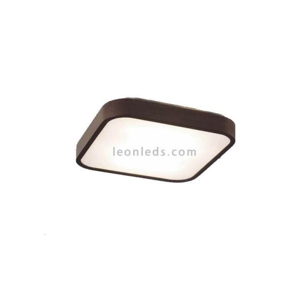 Plafón cuadrado Nature de madera 3 acabados distintos  40cm | Leónleds