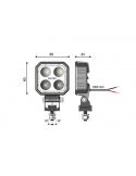 Dimensiones Faro LED Azul Carbonlux Especial Sulfatadora Vignal | LeonLeds