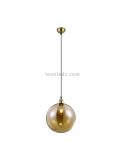 Suspension boule de verre bronze Dino | leonleds