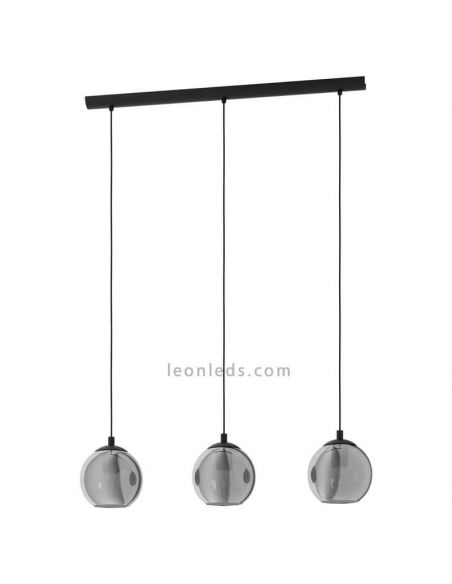 Luminária de teto 3 luzes em linha vidro e metal Ariscani Eglo Iluminación | Leon Iluminação LED