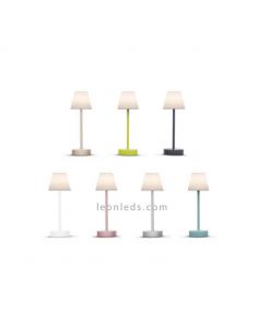 Lampe de Table LED Extérieure Rechargeable 30cm Lola Slim | Lampe à piles en PVC | Éclairage LeonLeds