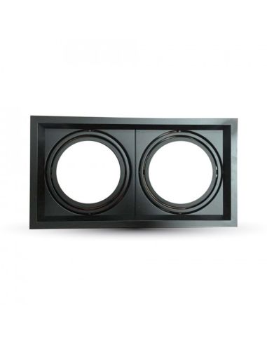 Aro Empotrable para dos bombillas AR111-G53 V-TAC VT-7222 3576 3582 | LeonLeds