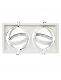 Aro Empotrable para dos bombillas AR111-G53 V-TAC VT-7222 3576 3582 | LeonLeds