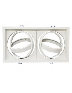 Anel de encastrar para duas lâmpadas AR111-G53 V-TAC VT-7222 3576 3582 | leonleds 2