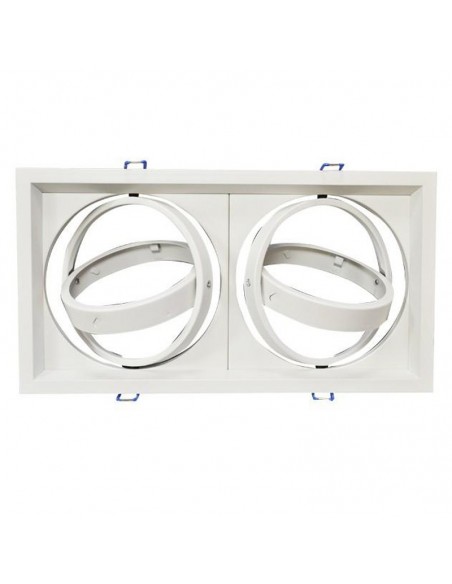 Aro Empotrable para dos bombillas AR111-G53 V-TAC VT-7222 3576 3582 | LeonLeds