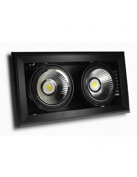 Aro Empotrable para dos bombillas AR111-G53 V-TAC VT-7222 3576 3582 | LeonLeds