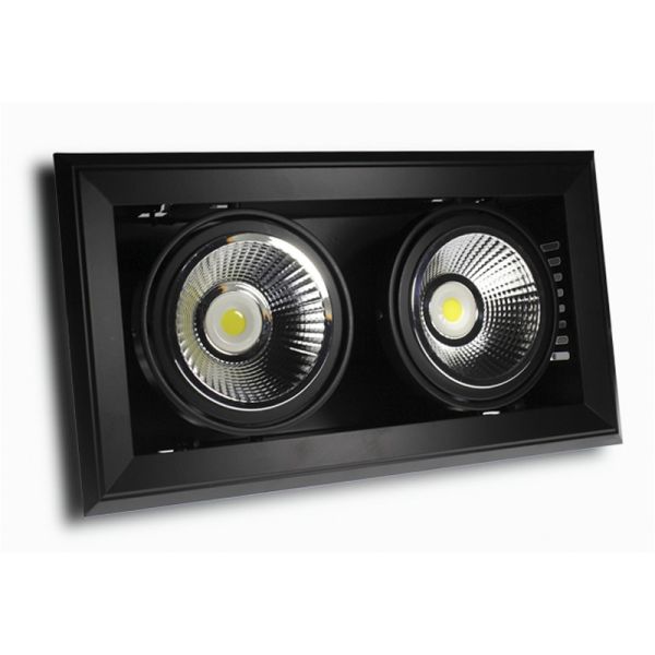 Aro Empotrable para dos bombillas AR111-G53 V-TAC VT-7222 3576 3582 | LeonLeds