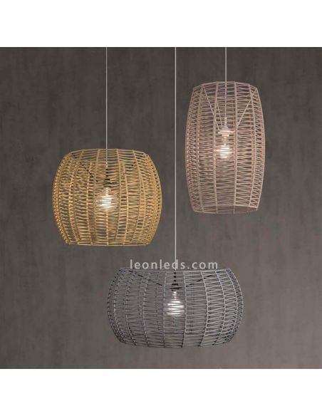 Lámpara colgante de cuerdas personalizables opción de IP20 o IP64 serie Poma Olé¡ By FM | LeonLeds Iluminación