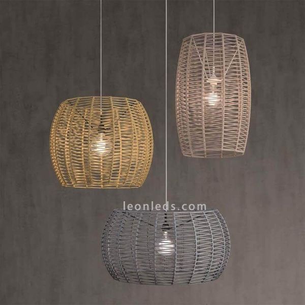 Lámpara colgante de cuerdas personalizables opción de IP20 o IP64 serie Poma Olé¡ By FM | LeonLeds Iluminación