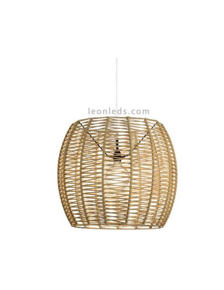 Lámpara de techo mediana de cuerda y metal IP20 o IP64 Poma Olé¡ By FM | LeonLeds Iluminación