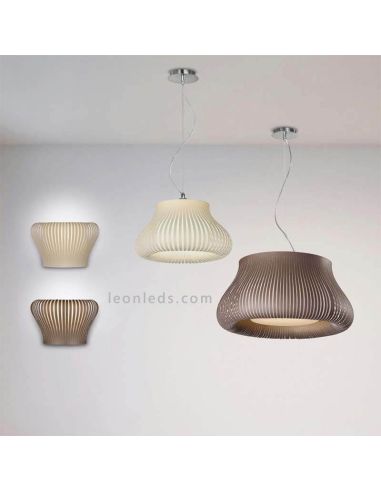Aplique de pared para interior bombilla 1xE27 marrón serie Nanok ACB Iluminación | LeónLeds Iluminación