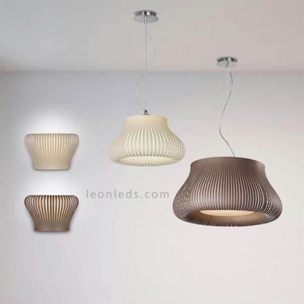 Aplique de pared para interior bombilla 1xE27 marrón serie Nanok ACB Iluminación | LeónLeds Iluminación