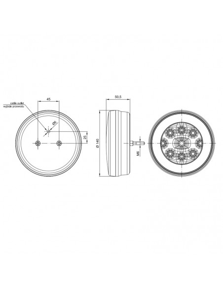 Phare antibrouillard LED 2 fonctions -rond- Fristom FT-111 | leonleds