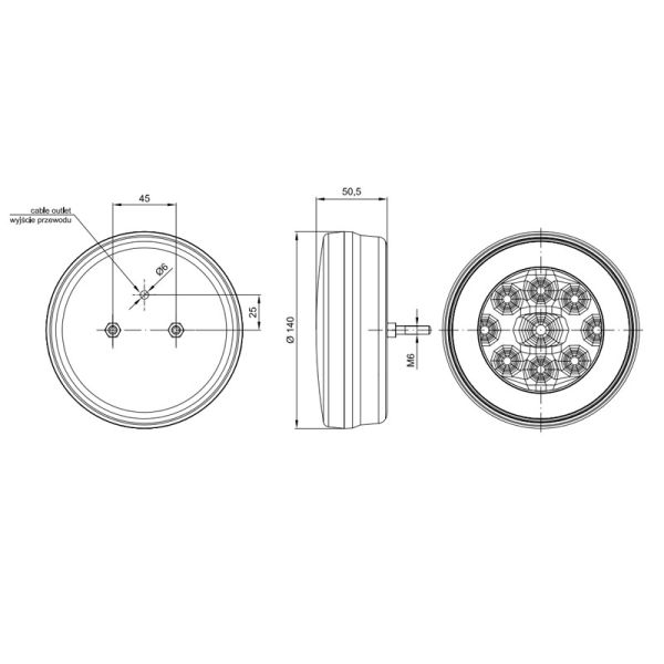 Piloto Antiniebla LED 2 Funciones -Redondo- Fristom FT-111 | LeonLeds