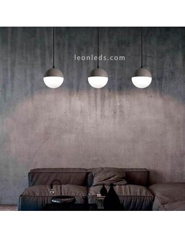 Lámpara de techo para zonas de interior de cemento piedra 1xE27 serie Shiru ACB Iluminación | LeónLeds Iluminación