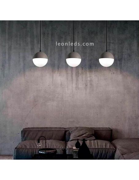 Lámpara de techo para zonas de interior de cemento piedra 1xE27 serie Shiru ACB Iluminación | LeónLeds Iluminación