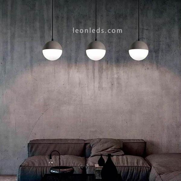 Plafonnier pour espaces intérieurs en pierre ciment 1xE27 série Shiru ACB Éclairage | Éclairage LeonLeds