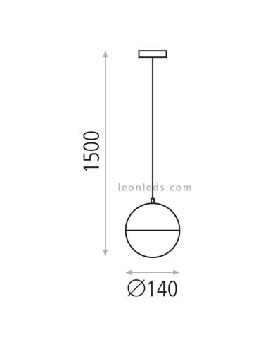 Lámpara de techo interior de cemento piedra 1xE27 Shiru dimensiones lámpara marca ACB Iluminación | LeónLeds Iluminación