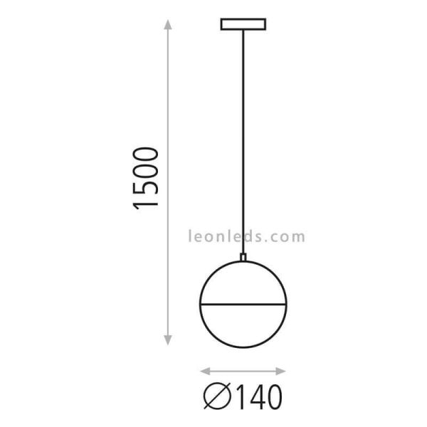 Plafonnier intérieur en pierre de ciment 1xE27 dimensions Shiru marque de lampe ACB Iluminación | Éclairage LeonLeds