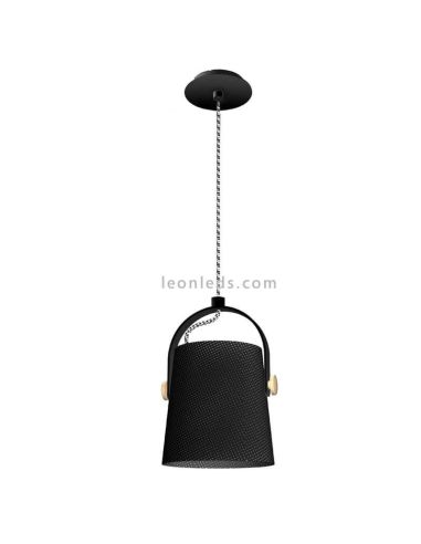 Luminária de teto suspensa regulável em altura da série nórdica na cor preta | Leon Iluminação LED