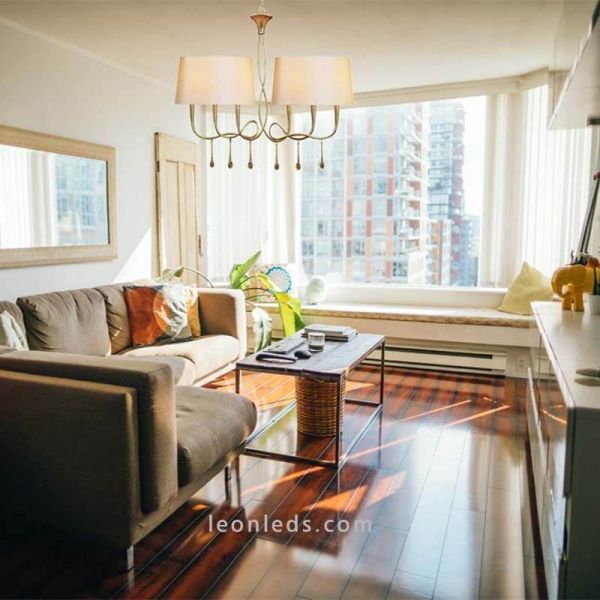 Paola luminária de teto alongada foto ambiente Mantra Iluminación | Leon Iluminação LED