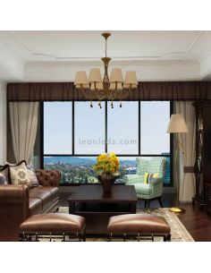 Lampe de plafond Doré grand Paola Mantra 8XE14 2