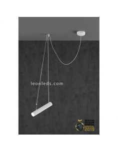 Suspension avec abat-jour cylindriques orientables Pepo | Éclairage LeónLeds | Plafonnier 1 ampoule noire 2