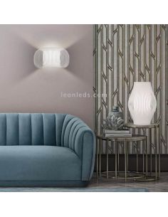 Aplique de pared Mirta E27 blanco | Leónleds 2