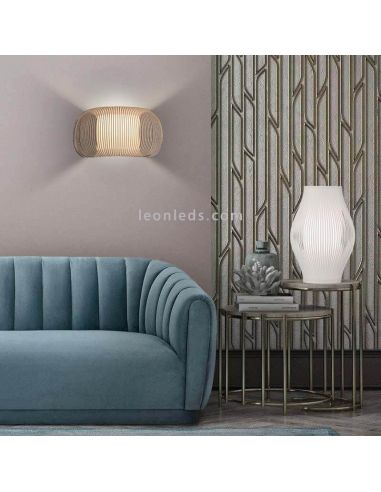 Applique murale Mirta E27 pierre d'ambiance| leonleds