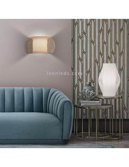 Aplique de pared Mirta E27 piedra ambiente| Leónleds