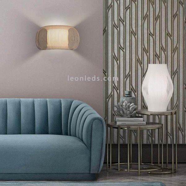 Aplique Mirta E27 pedra ambiente | leonleds