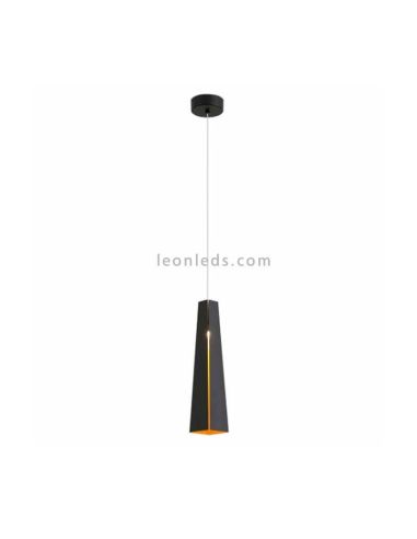 Lámpara de Techo moderna color Negra y Dorada Pluma marca Faro Barcelona | LeonLeds Iluminación