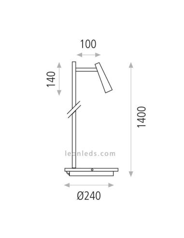 Lampadaire LED orientable blanc Panau dimensions lampe marque ACB Iluminación | Éclairage Léonleds