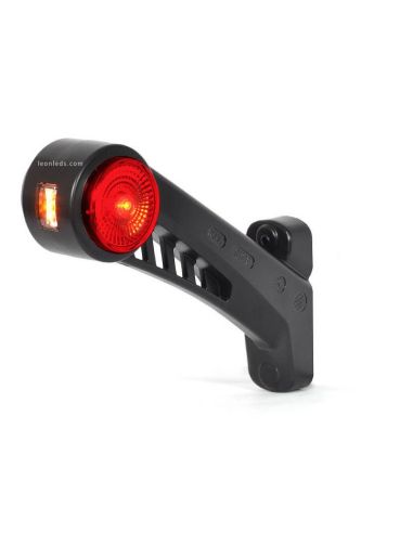 Buzina LED longa com luz frontal, vermelha e âmbar 12V/24V 575BCL Was | leonleds