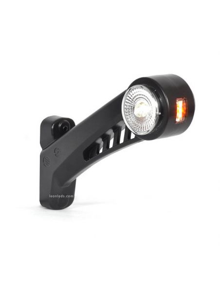 Buzina LED longa com luz frontal, vermelha e âmbar 12V/24V 575BCL Was | leonleds