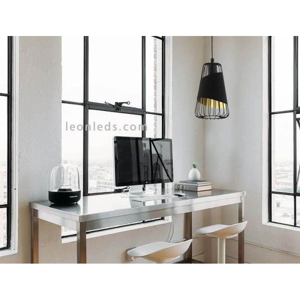 Ambiente Lámpara de techo moderna negra Austell 16,5Cm 1XE27