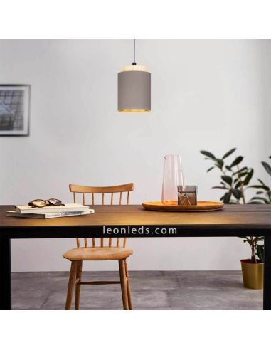 Lámpara de techo LED colgante cappuccino Albariza 1XE27 | Lámpara color café de Eglo Iluminación | LeonLeds Iluminación