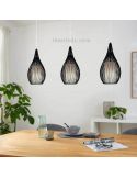 Lámpara de techo LED moderna serie Razoni bombillas 3xE27 foto de ambiente marca Eglo Iluminación | LeonLeds