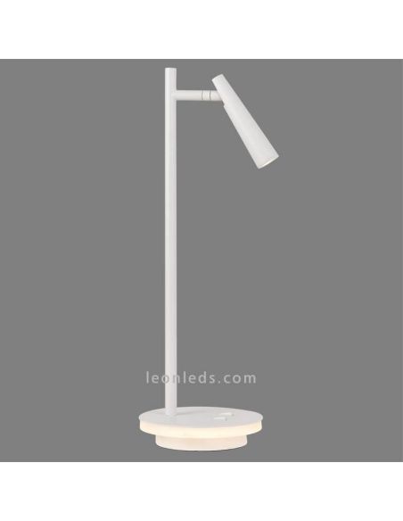 Candeeiro de mesa branco tecnologia LED série Panau ACB Lighting | Iluminação Leonleds