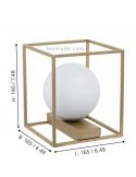 Lámpara de sobremesa Vallaspra dimensiones lámpara marca Eglo | LeonLeds