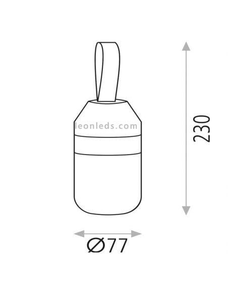 Altavoz de mesa con luz LED con bluetooth y batería Move it dimensiones marca ACB Iluminación | LeonLeds Iluminación