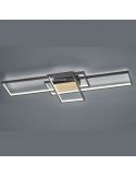Plafón LED madera y negro Tucson con 3 niveles de intensidad de luz 35W Trio Lighting | LeonLeds