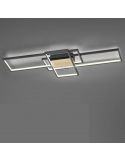 Plafón LED madera y negro Tucson con 3 niveles de intensidad de luz 35W Trio Lighting | LeonLeds