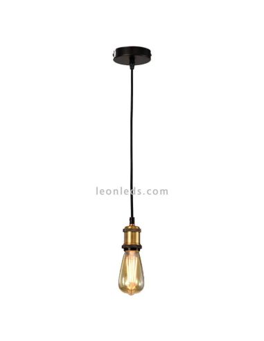 Luminária suspensa para lâmpada E27 preta ou cabo de couro Tana ACB Iluminación | Leon Iluminação LED