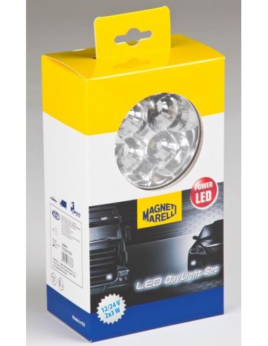 Kit Luz Diurna DRL LED Magenti Marelli LAQ010 para camión, Automovil, Coche, Furgoneta Grua 12V 24V | LeonLeds