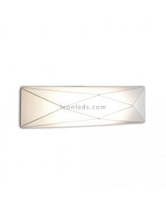 Plafón textil alargado y rectangular blanco Polaris | LeónLeds Iluminación | Aplique de pared de tela moderno